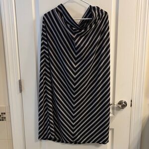 Faded Glory Black and White Striped Top